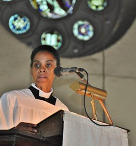 Rev. Natalie Blake at The Annual Cathedral Sunday Service on The Feast of Christ The King, Nov. 26, 2017