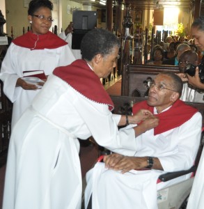 Sister Norma Thompson with Associate Evangelist, Clarence Hall of St. Mark's Church, Mandeville