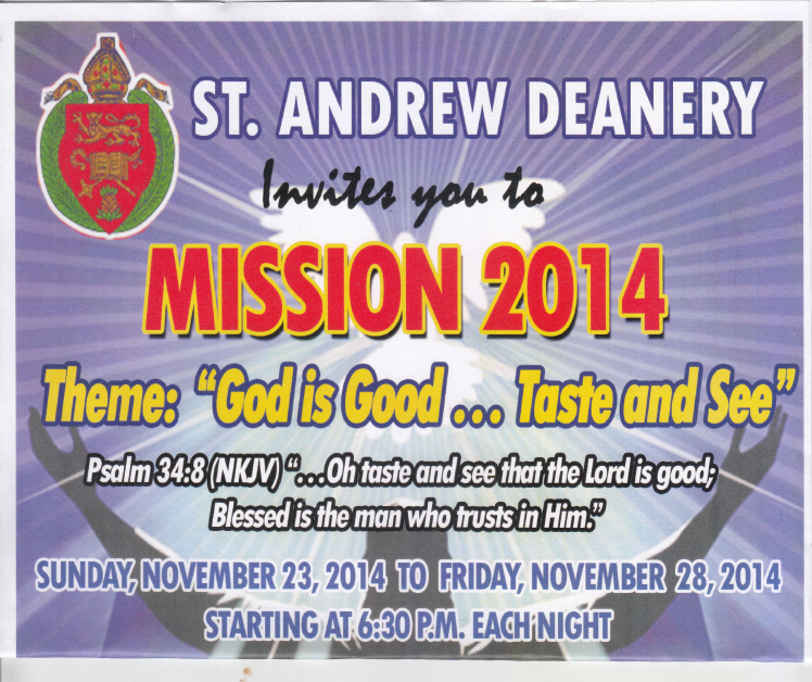 ST ANDREW DEANERY MISSION 2014
